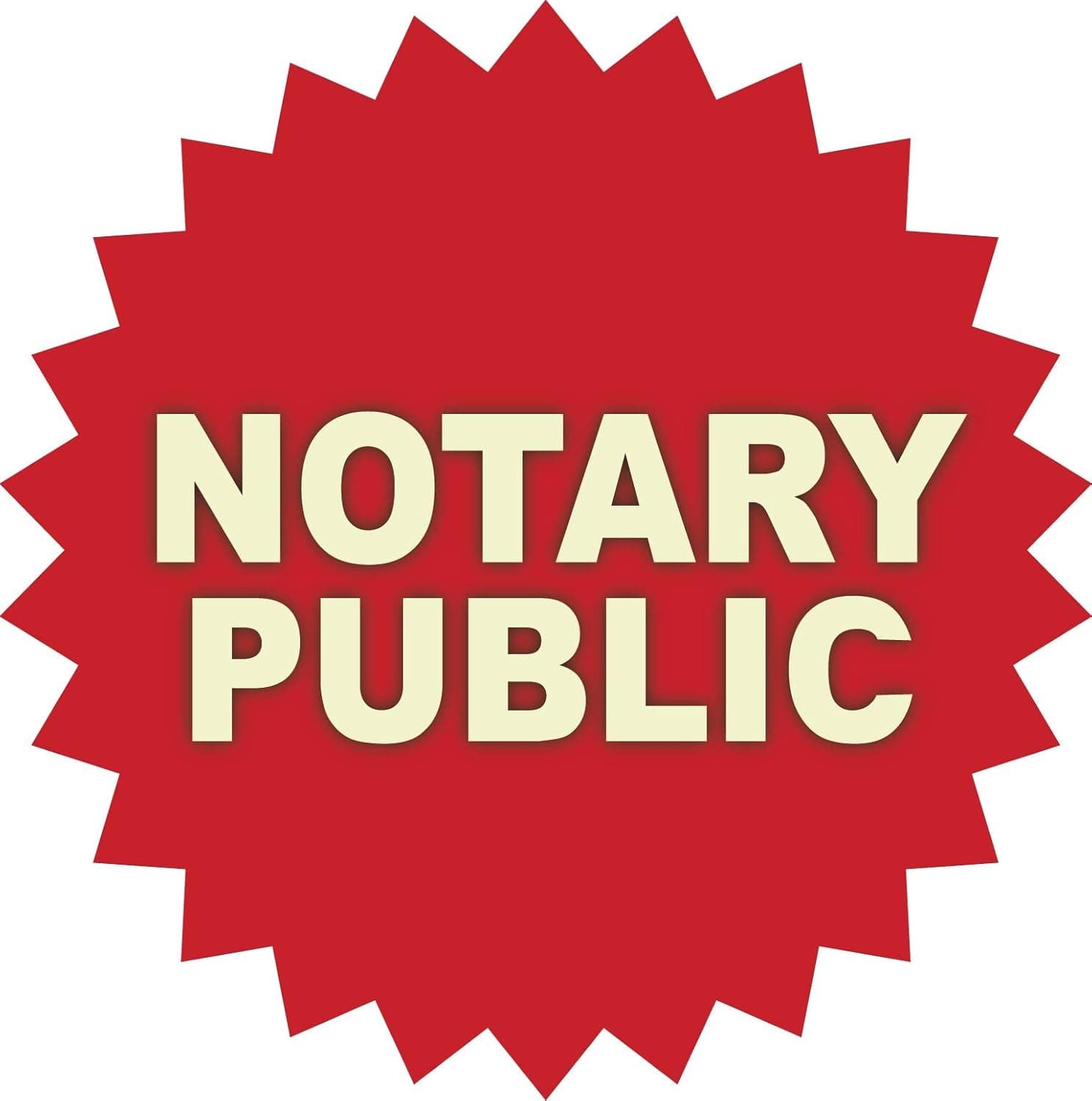 Notary Public 4"x4" Sticker Decal Vinyl Business Store Office