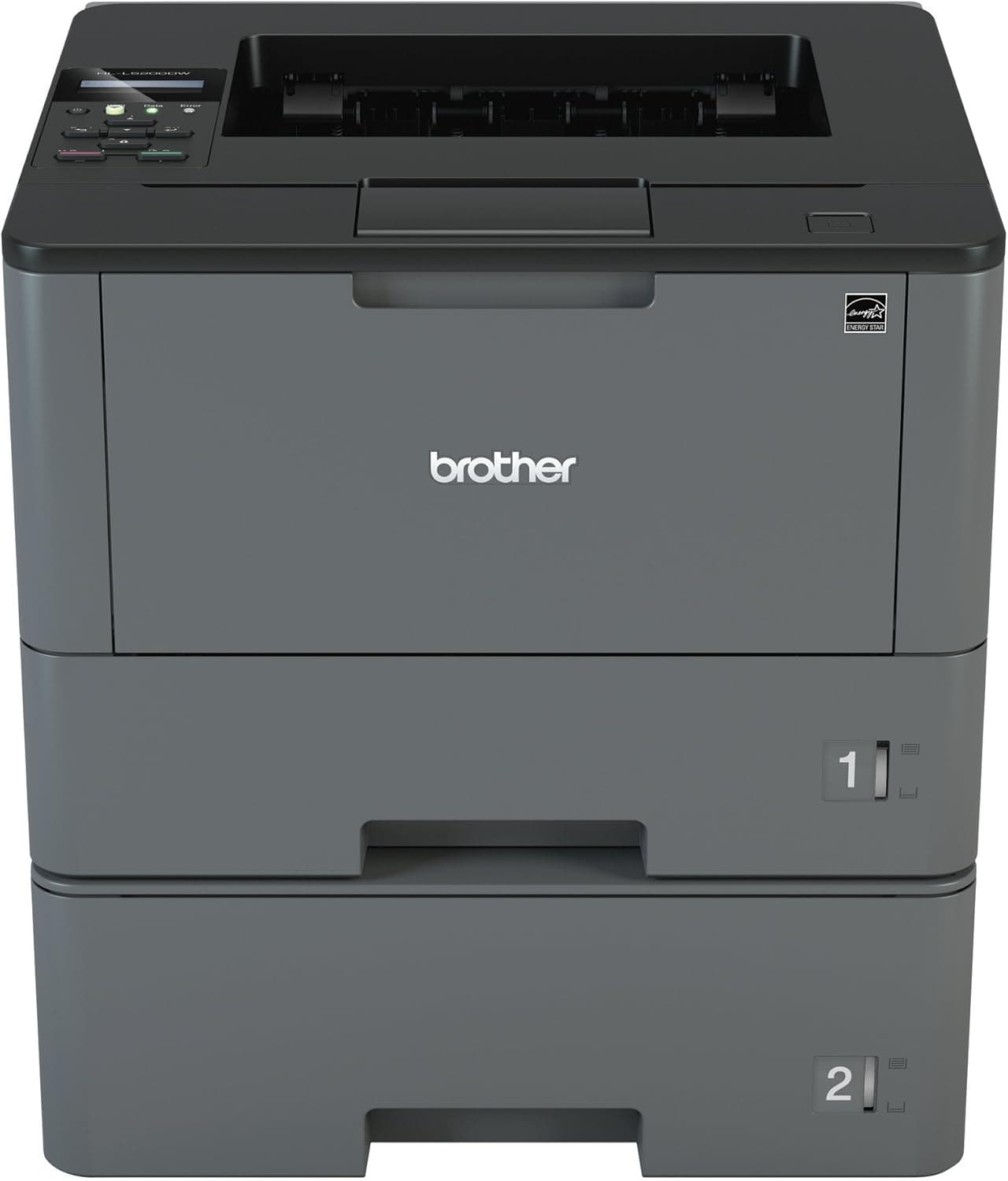 Brother Monochrome Laser Printer, HL-L5200DWT, Duplex Printing, Wireless Networking, Dual Paper Trays, Mobile Printing, Amazon Dash Replenishment Ready
