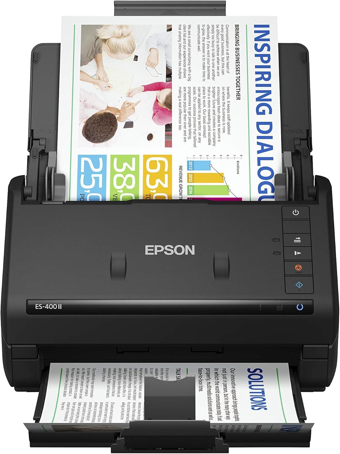 Epson Workforce ES-400 II Color Duplex Desktop Document Scanner for PC and Mac with Auto Doc Feeder (ADF), Image Adjustment Tools