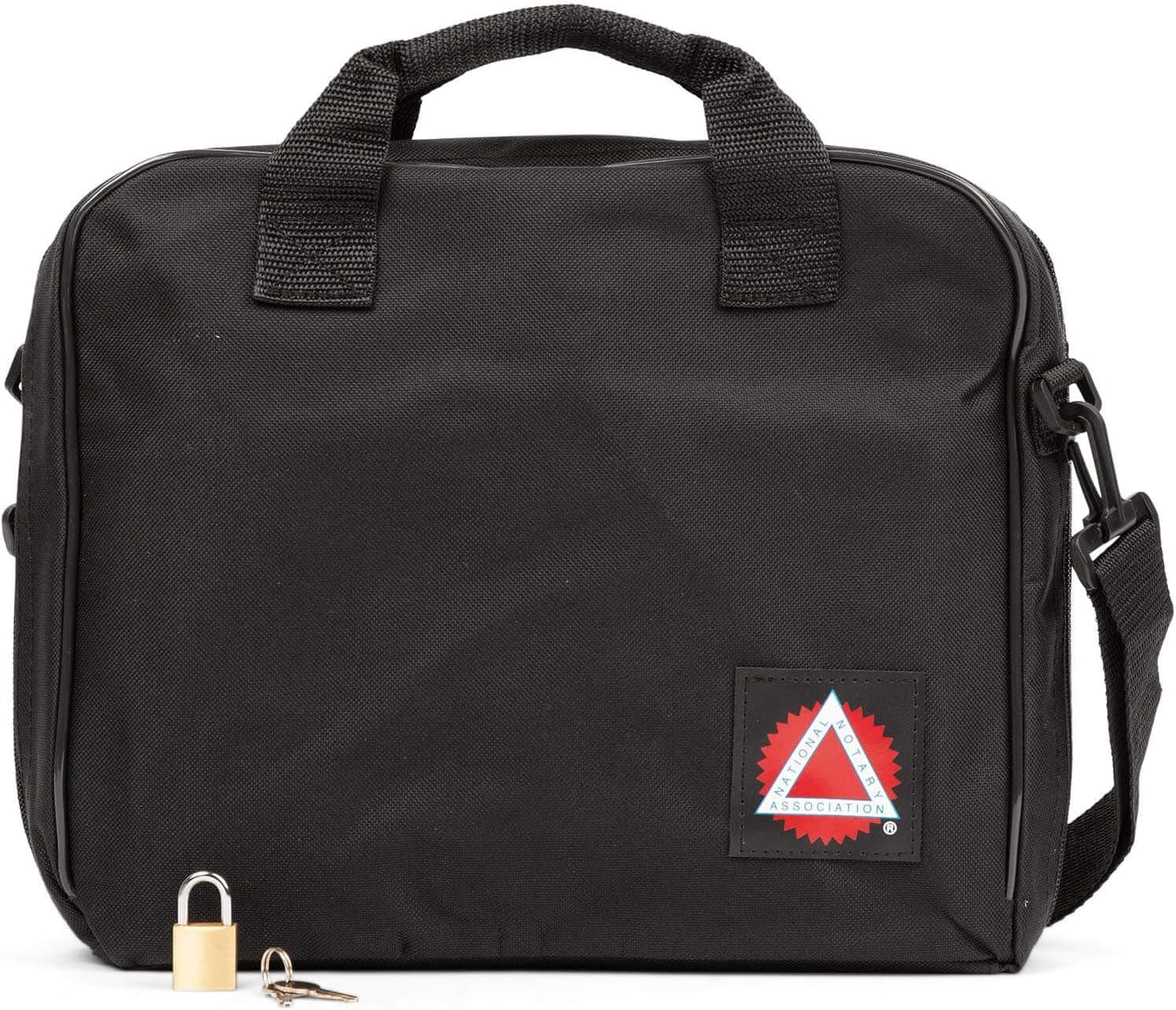 National Notary Association Carry-All Notary Bag – Letter Size Carry-All with Multiple Pockets, Adjustable Shoulder Strap, and Mini Padlock Included