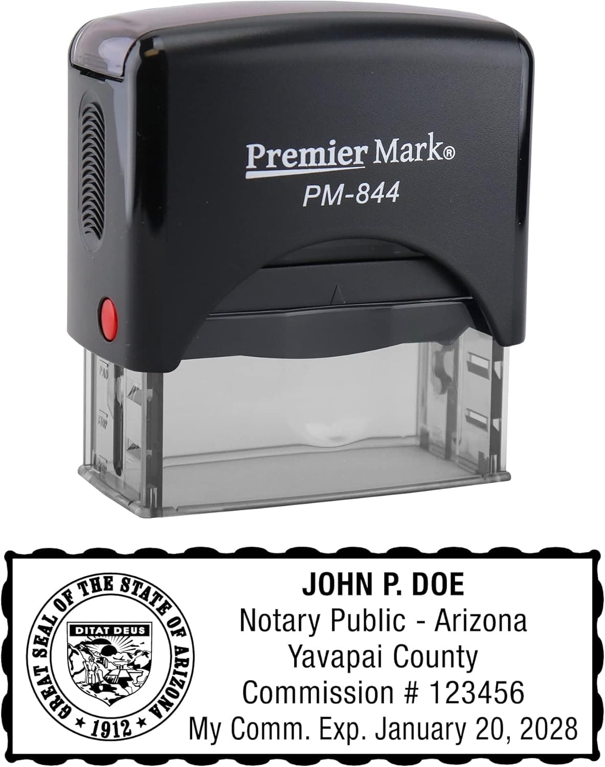 Premier Mark Notary Self-Inking Stamp for All 50 States - Meets State Specifications (Arizona)