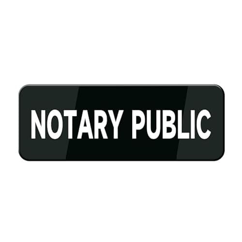 Notary Public Sign For Business Self Adhesive Signs Industrial Warning Signs For Office Outdoor Indoor Supplies 10"X3" (Black And White)