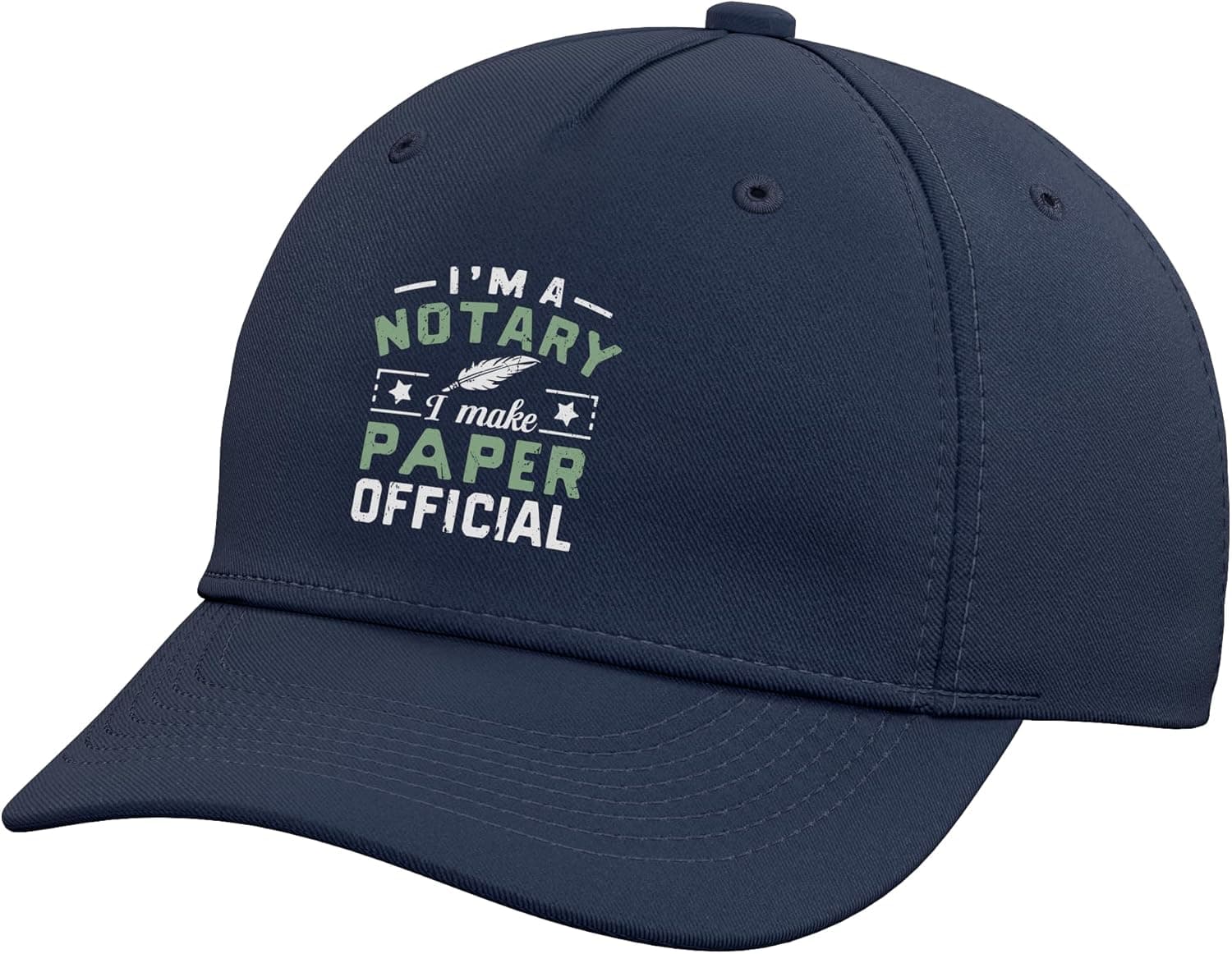 Im a Notary i Make Paper Official Notary Adjustable Printed Baseball Hat, Navy Blue